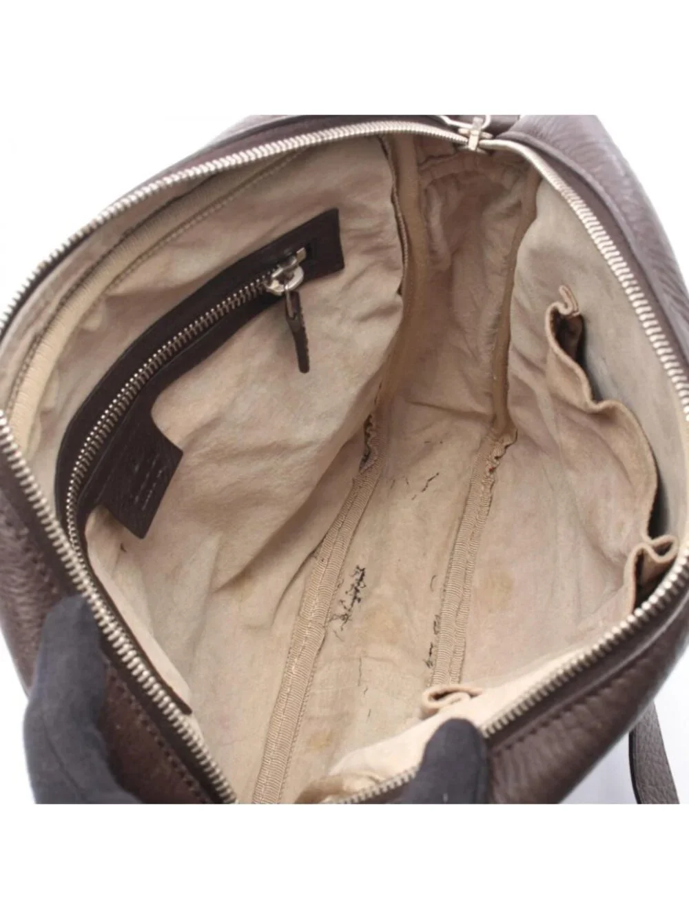 Gucci Shoulder Bag Dark Brown Leather
